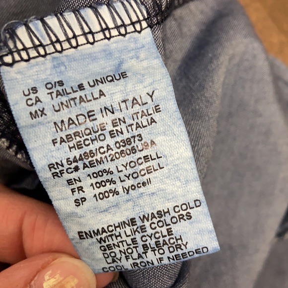 Don’t Ask Why by American Eagle Dark Blue Chambray Ruffle Hem Tank Romper - Picture 9 of 9